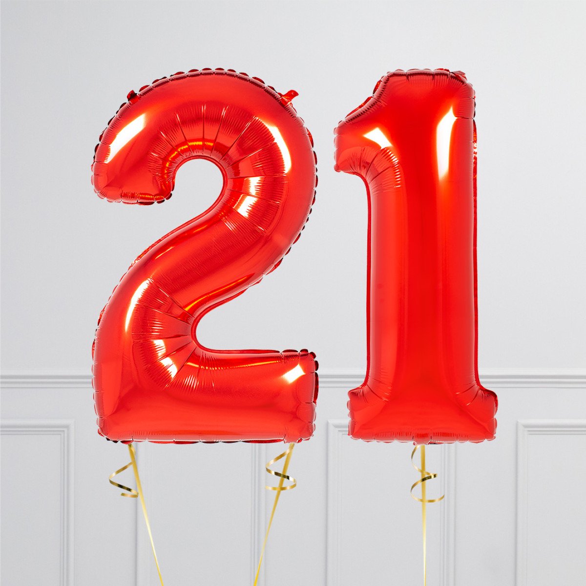 Red Foil Balloon Numbers