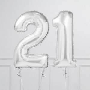 Silver Foil Balloon Numbers