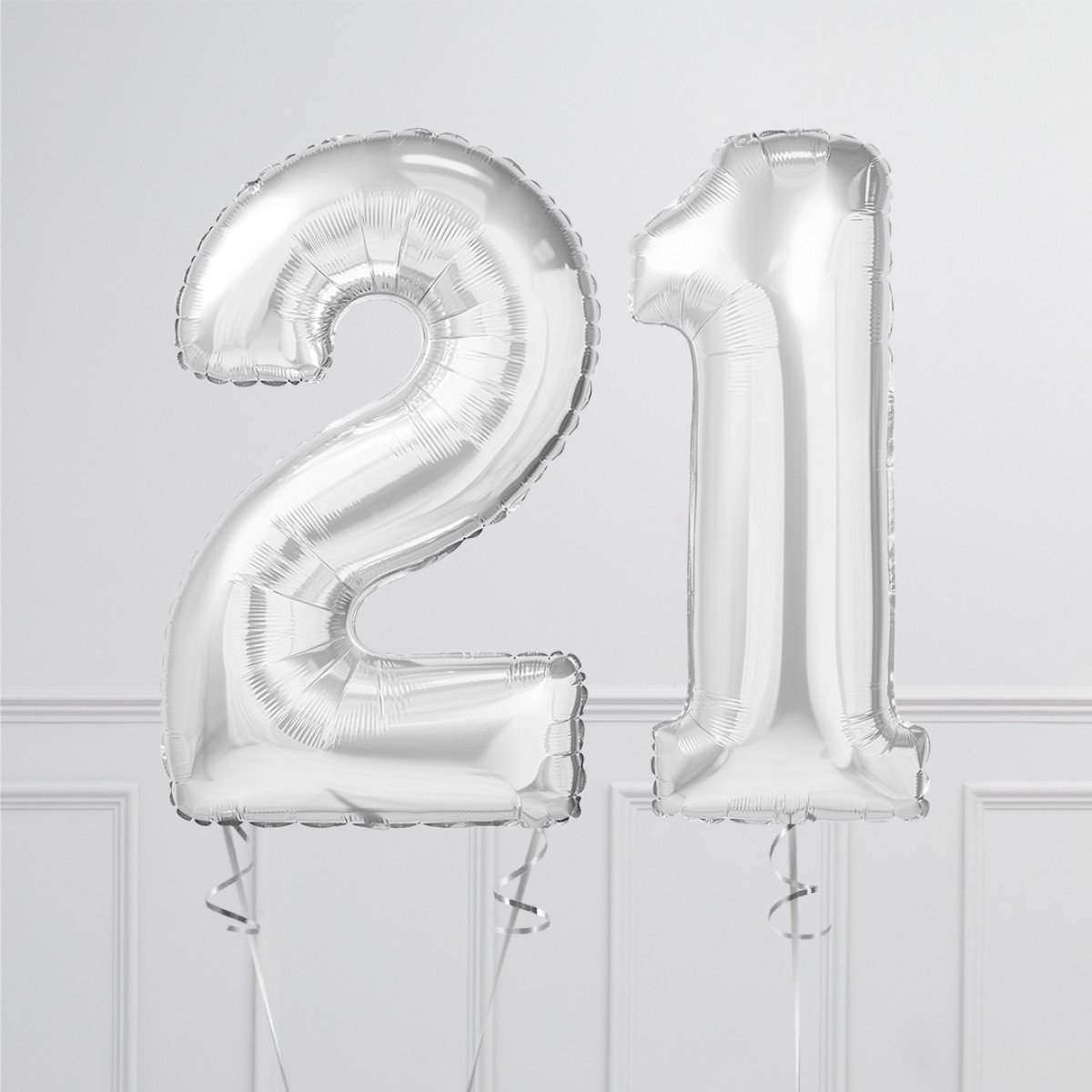 Silver Foil Balloon Numbers