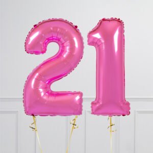 Hot Pink Foil Balloon Numbers