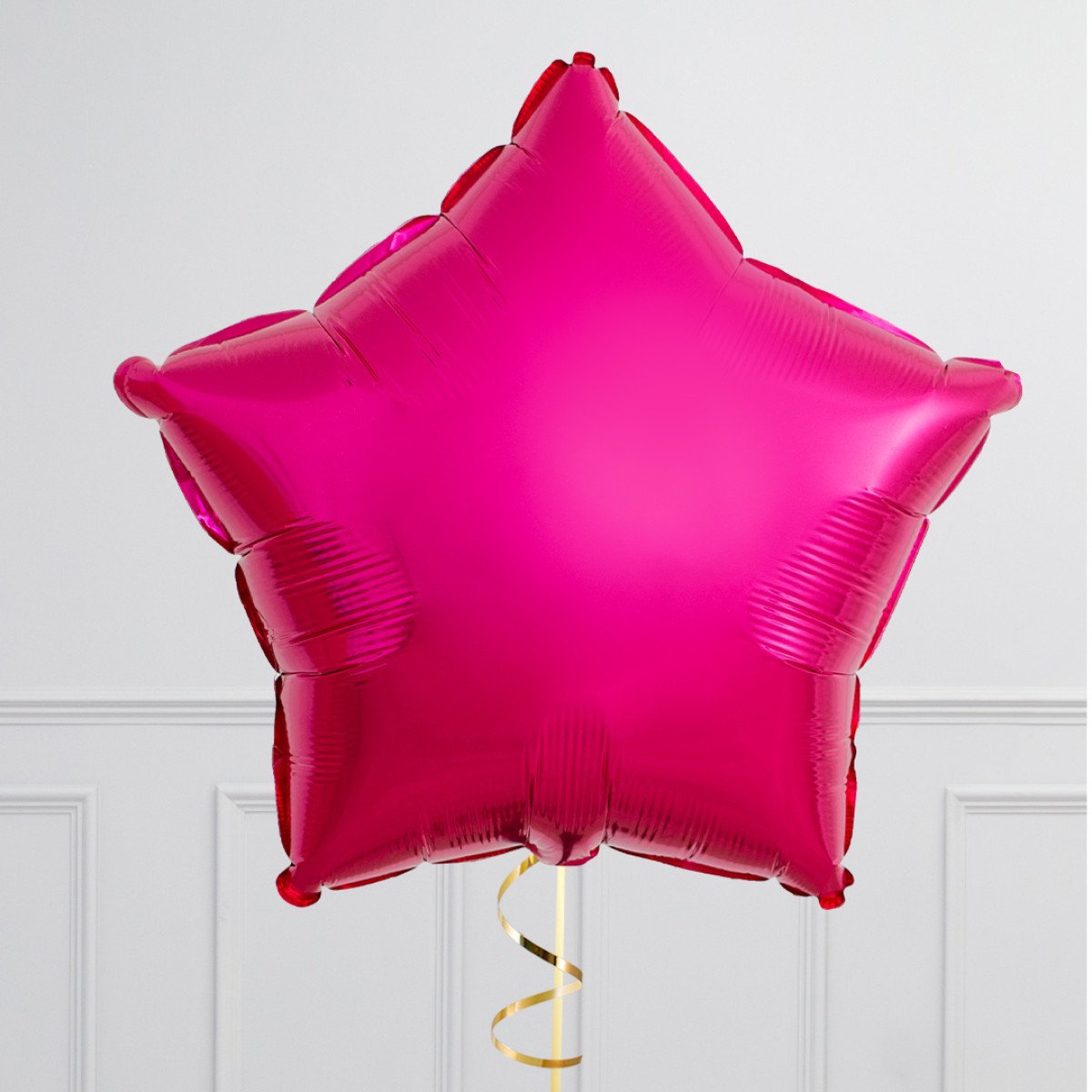 Bright Pink & Baby Pink Hearts & Stars Inflated Foil Balloon Bunch