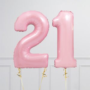 Baby Pink Foil Balloon Numbers