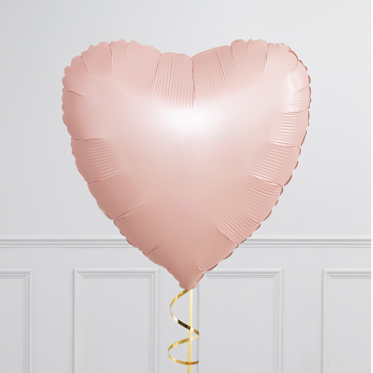Baby Pink Blush Hearts Inflated Foil Balloon Bunch