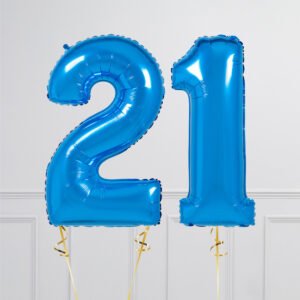 Sapphire Blue Foil Balloon Numbers