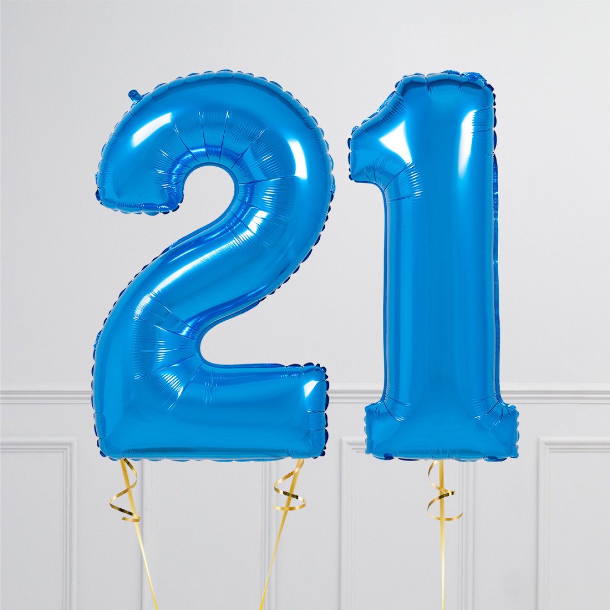 Sapphire Blue Foil Balloon Numbers