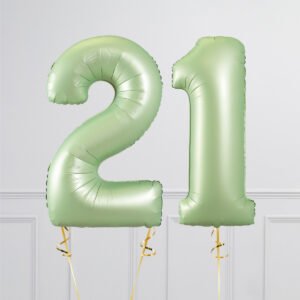 Olive Green Foil Balloon Numbers