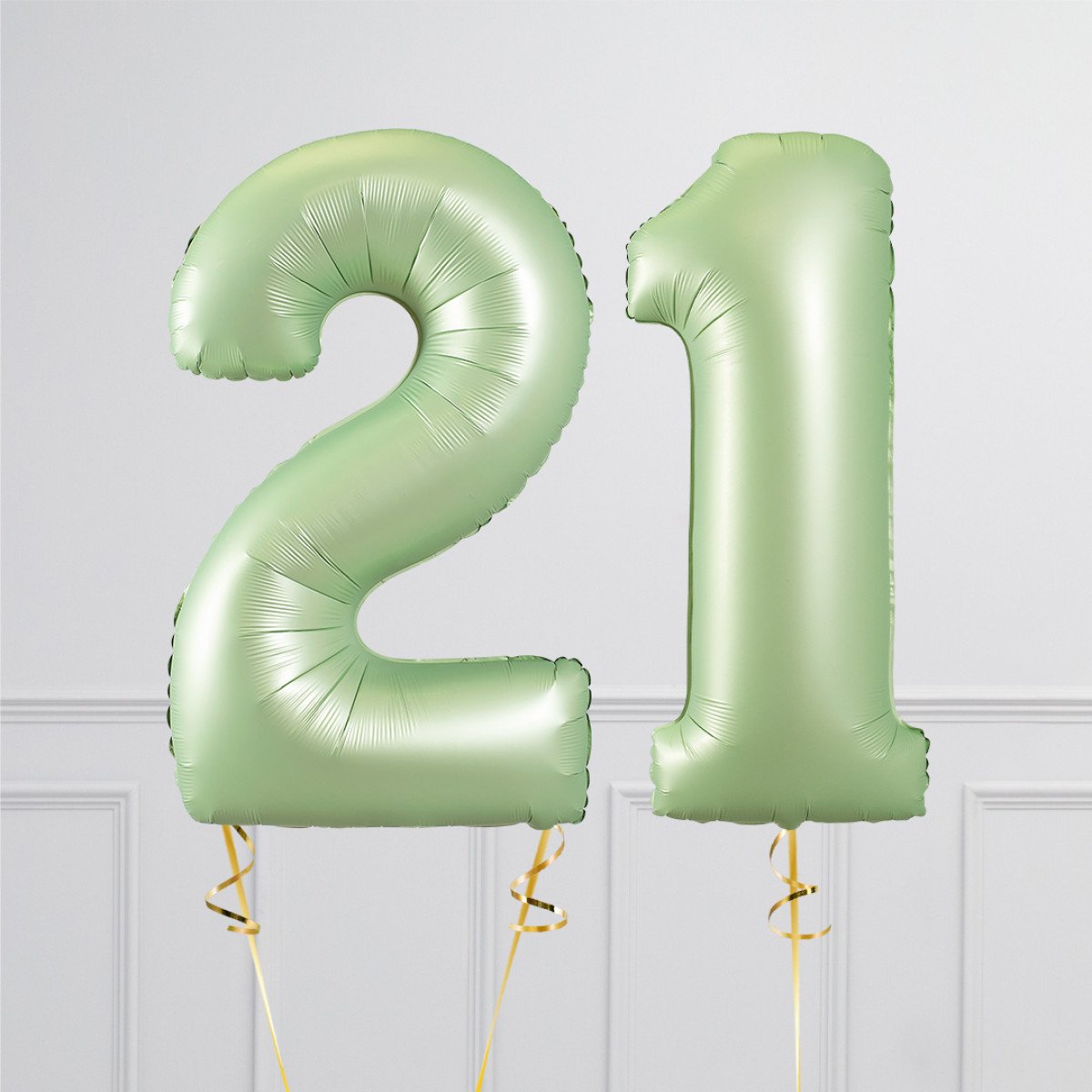 Olive Green Foil Balloon Numbers
