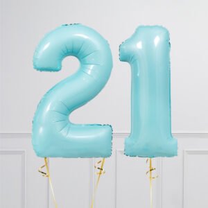 Baby Blue Foil Balloon Numbers