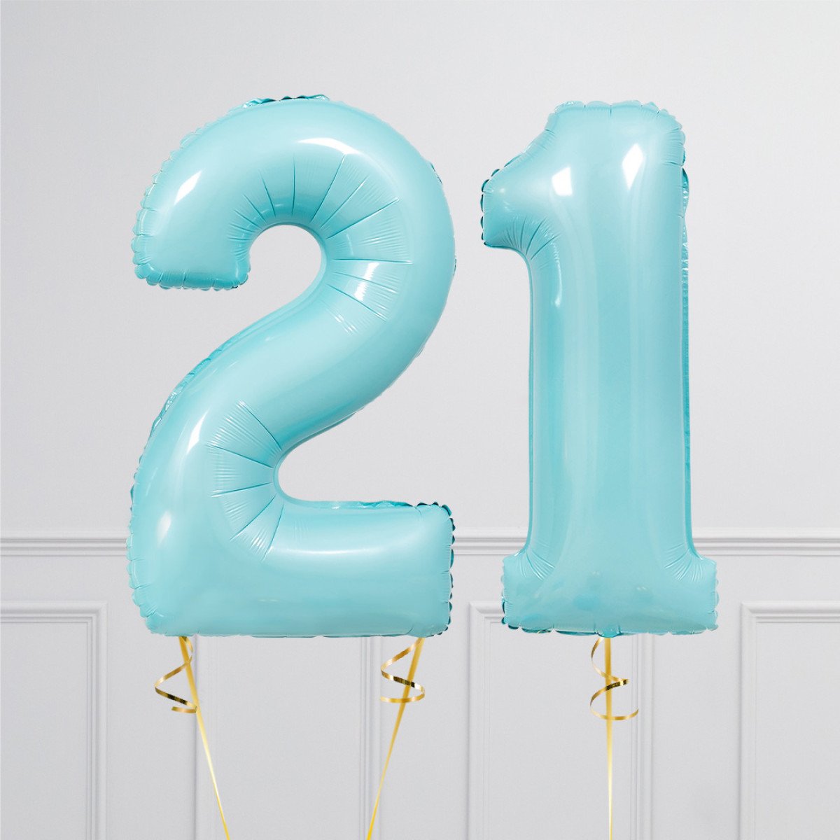 Baby Blue Foil Balloon Numbers